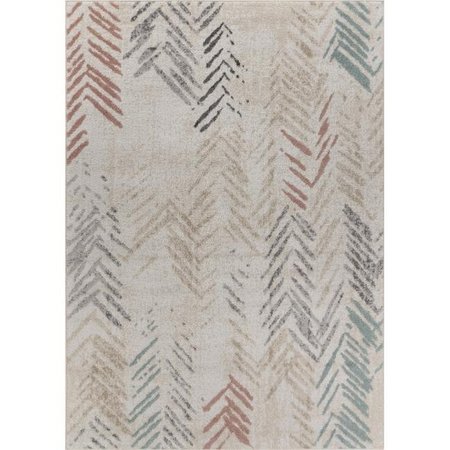 LR RESOURCES LR Resources DUNEC81661WLB7995 Abstract Arrows Rectangle Area Rug - Multi Color DUNEC81661WLB7995